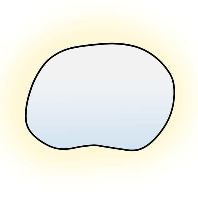 Lustro nieregularne Tiny Border Stain II, 80x57 cm, czarne, barwa ciepła, Baltica - WYMIARY