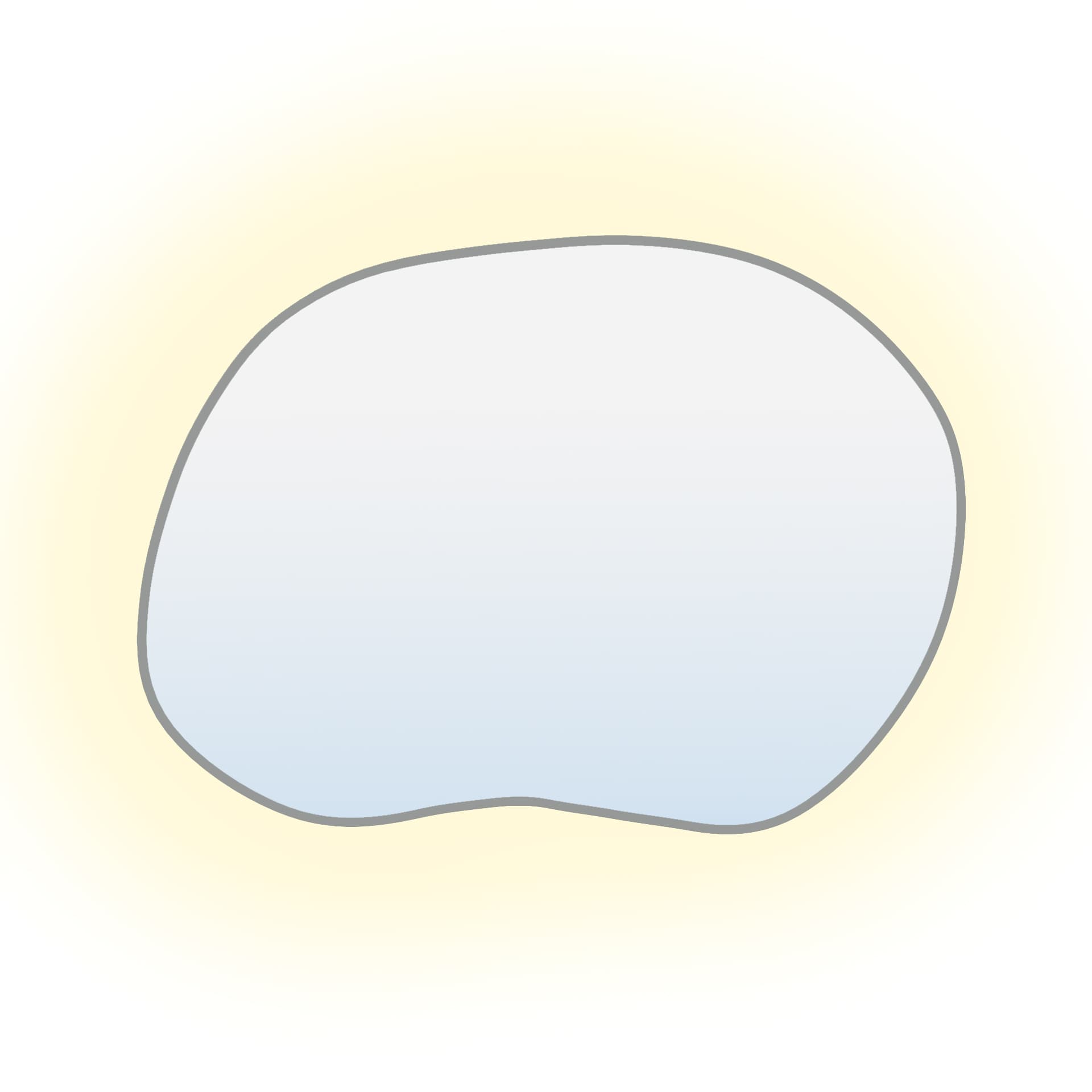 Irregular Mirror Tiny Border Stain II 80x57 cm, silver, neutral light, Baltica