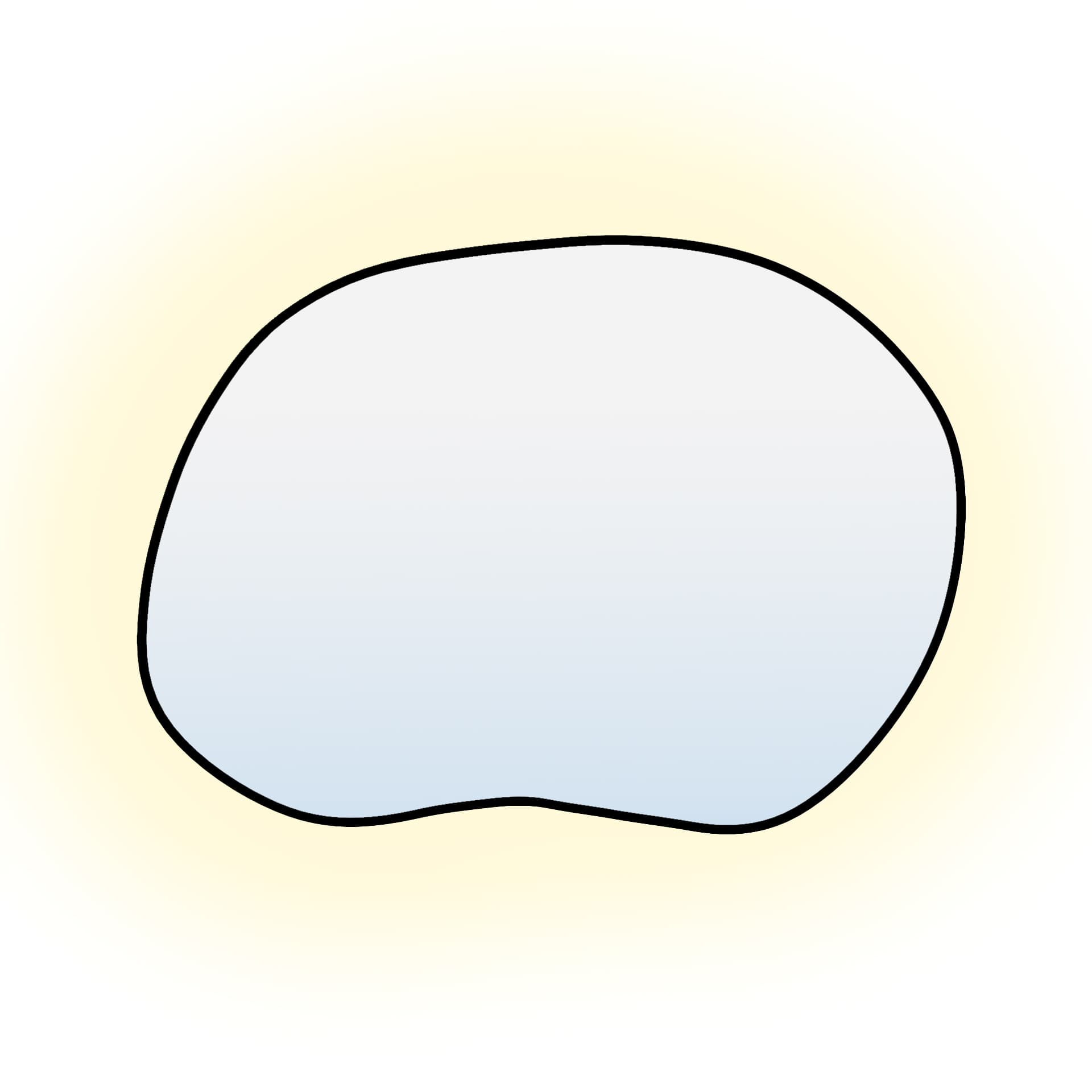 Lustro nieregularne Tiny Border Stain II, 100x70 cm, czarne, barwa ciepła, Baltica