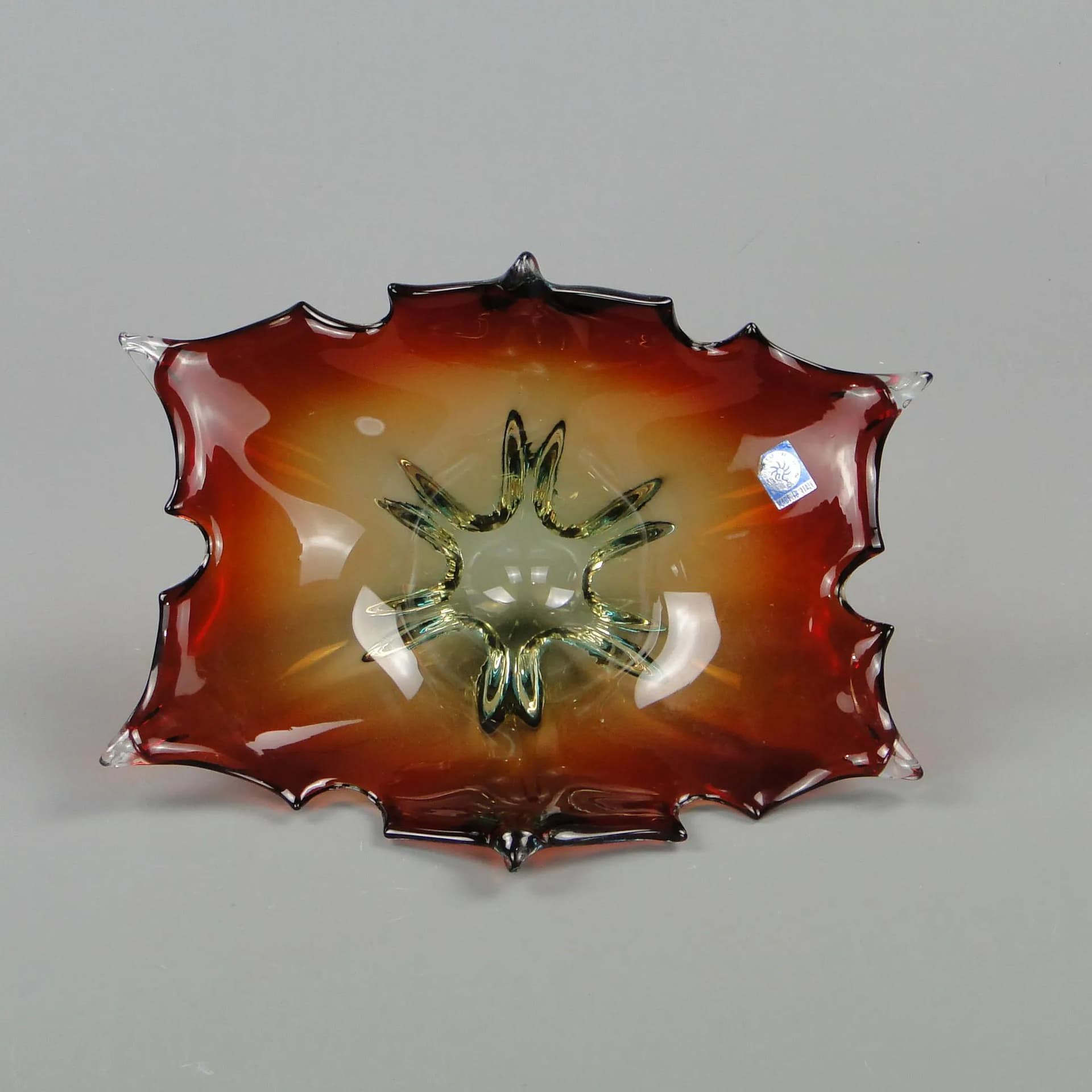 Bowl Mandruzatto, multicolor crystal, Murano, Italy, 1950s - 11731