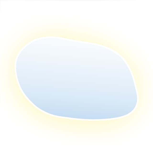 Irregular mirror Tiny Border Stain IV 70x50 cm, white, warm light, Baltica - DIMENSION