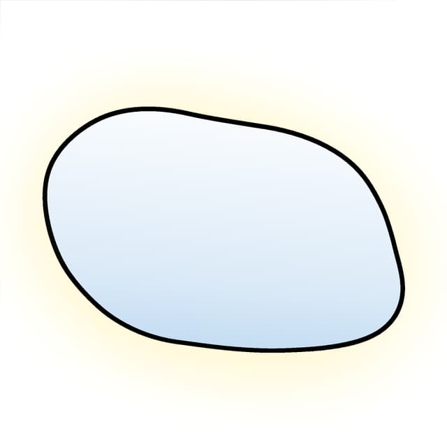 Irregular Mirror Tiny Border Stain IV, 100x71 cm, black, neutral light, Baltica - DIMENSION