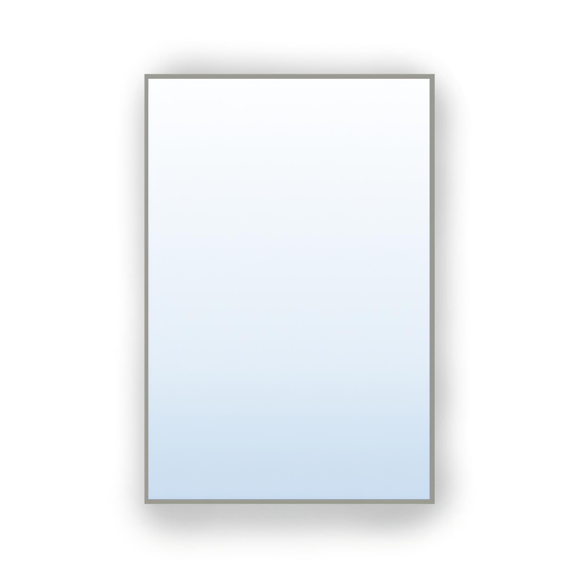 Rectangular mirror Tiny Border Straight 90x60 cm, silver, Baltica