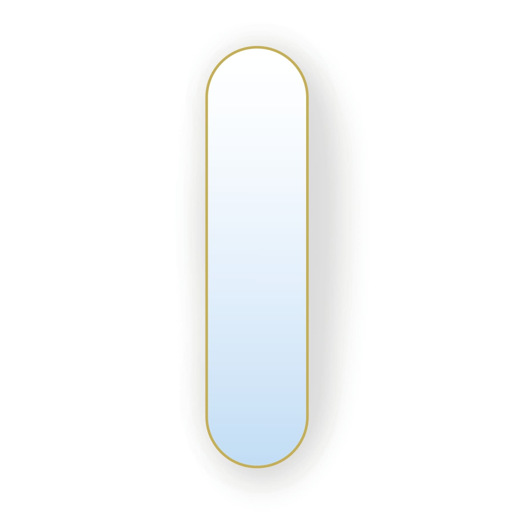 Oval mirror Tiny Border Pastille 110x50 cm, gold, Baltica