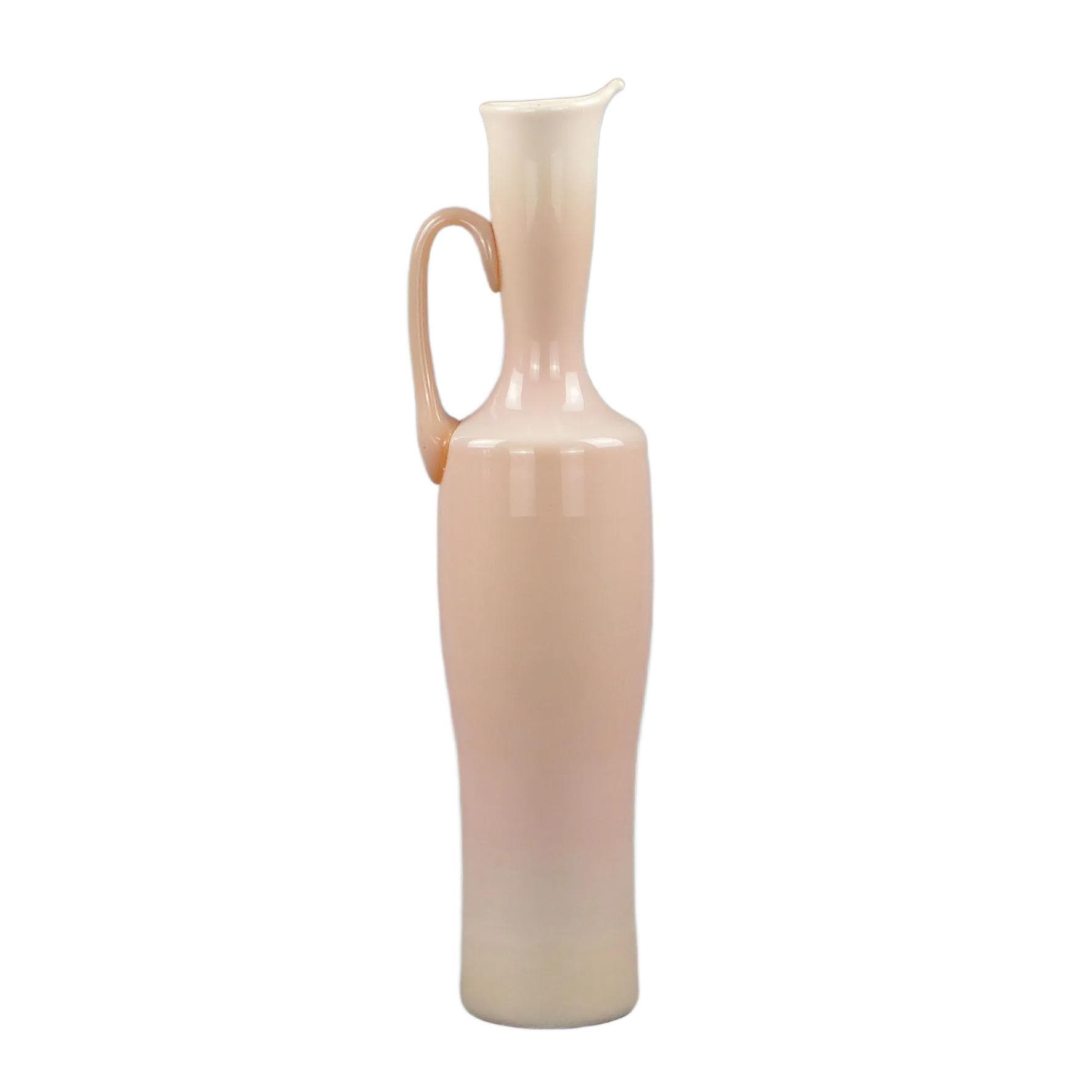 Pitcher Nude, beige glass, by Z. Horbowy, Poland, 1970s.
