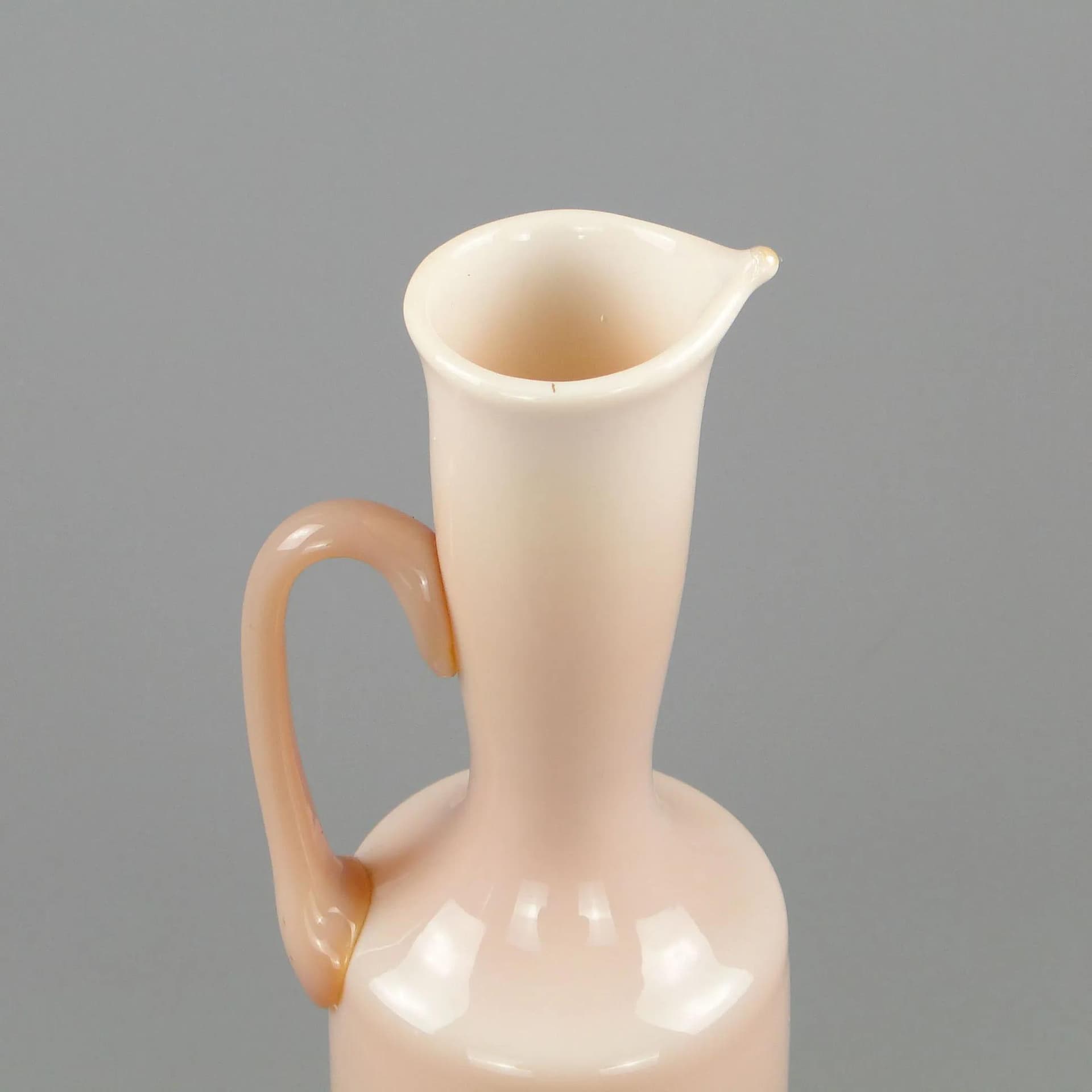 Pitcher Nude, beige glass, by Z. Horbowy, Poland, 1970s. - 11818