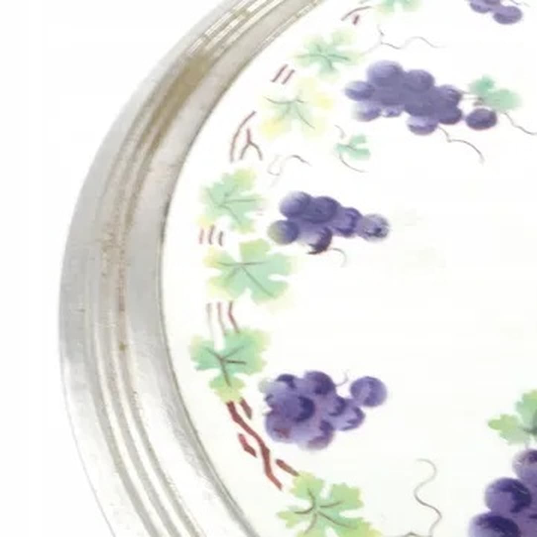 Tortownica secesja, porcelana, mosiądz srebrzony, Austria, początek XX w. - 175183