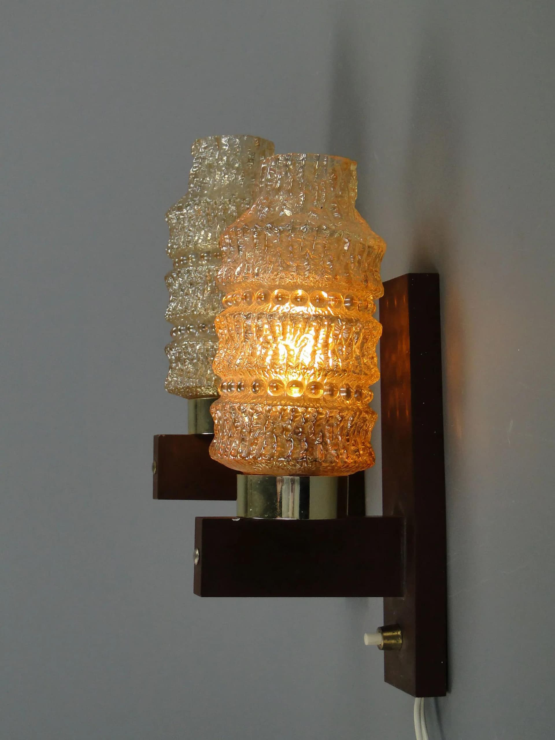 Brązowe modernistyczne kinkiety ścienne, Niemcy, lata 60. - 11779