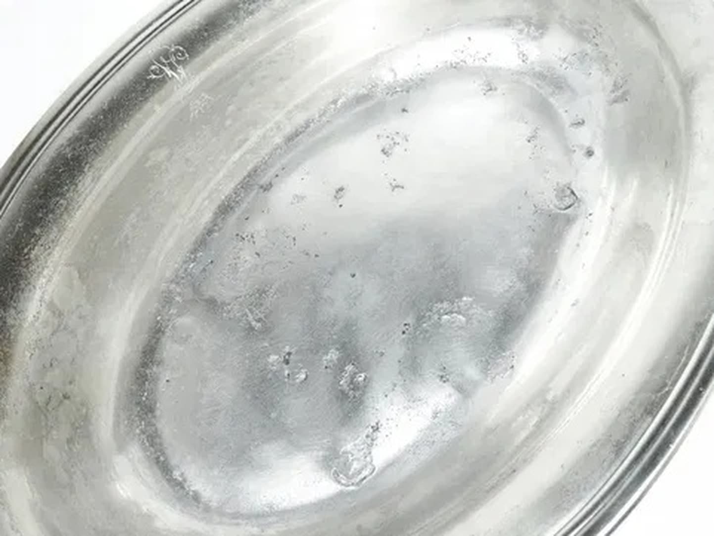 Półmisek biedermeier, mosiądz srebrzony, Polska, XIX w. - 175242