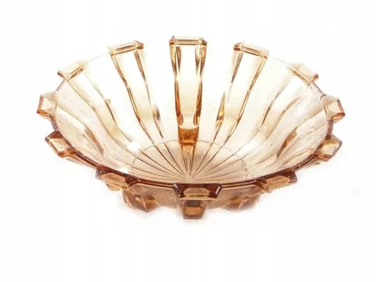 Patera Art Deco, szkło, Val Saint Lambert, Belgia, lata 50. - 175256