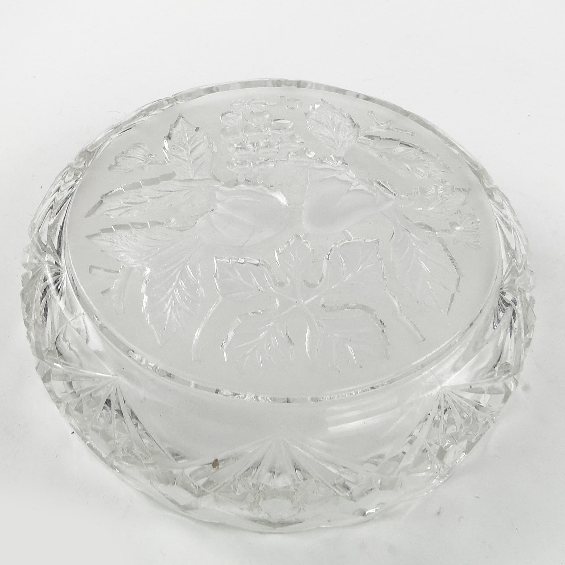 Patera na owoce Art Deco, szkło prasowane, Huta Niemen, Polska, lata 30. - 175322