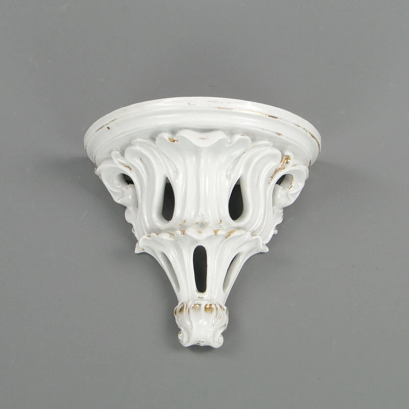 Konsola ścienna, rococo, porcelana ivory white, Austria, XIX w. - 11889