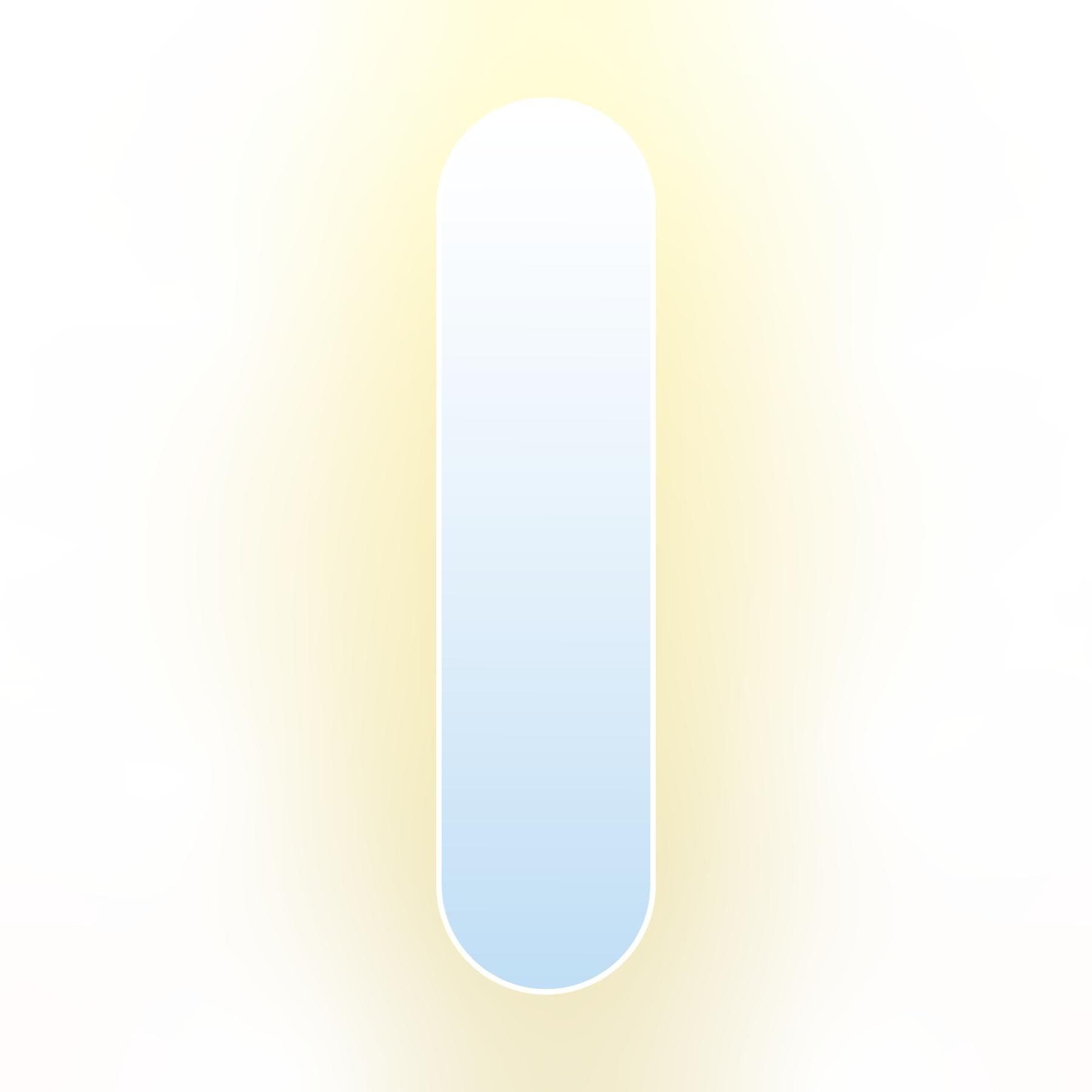 Oval mirror Tiny Border Pastille 120x60 cm, white, warm light, Baltica