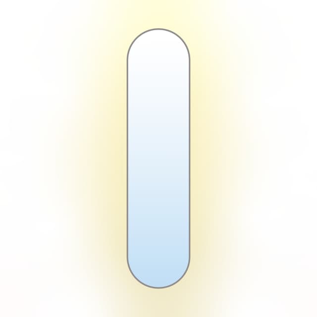 Oval Mirror Tiny Border Pastille 120x60 cm, silver, neutral light, Baltica - DIMENSION