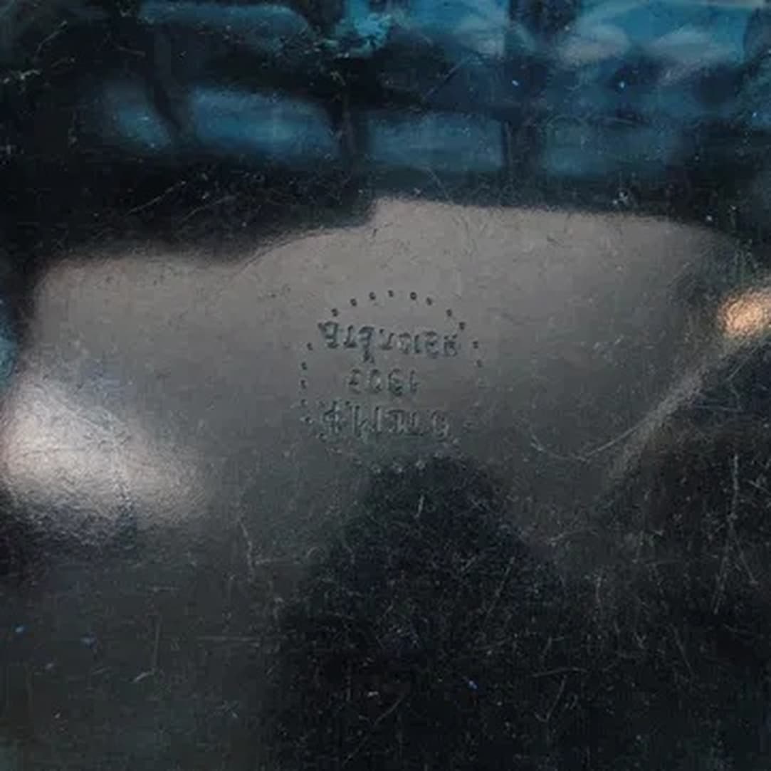 Bomboniera Art Deco, szkło niebieskie, Ząbkowice, Polska, lata 30. - 175562