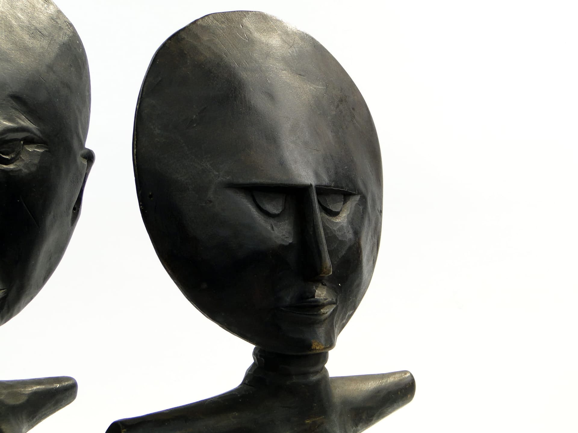 pair of Akuaba fertility dolls, black wood, Ghana, 1960s - 175583