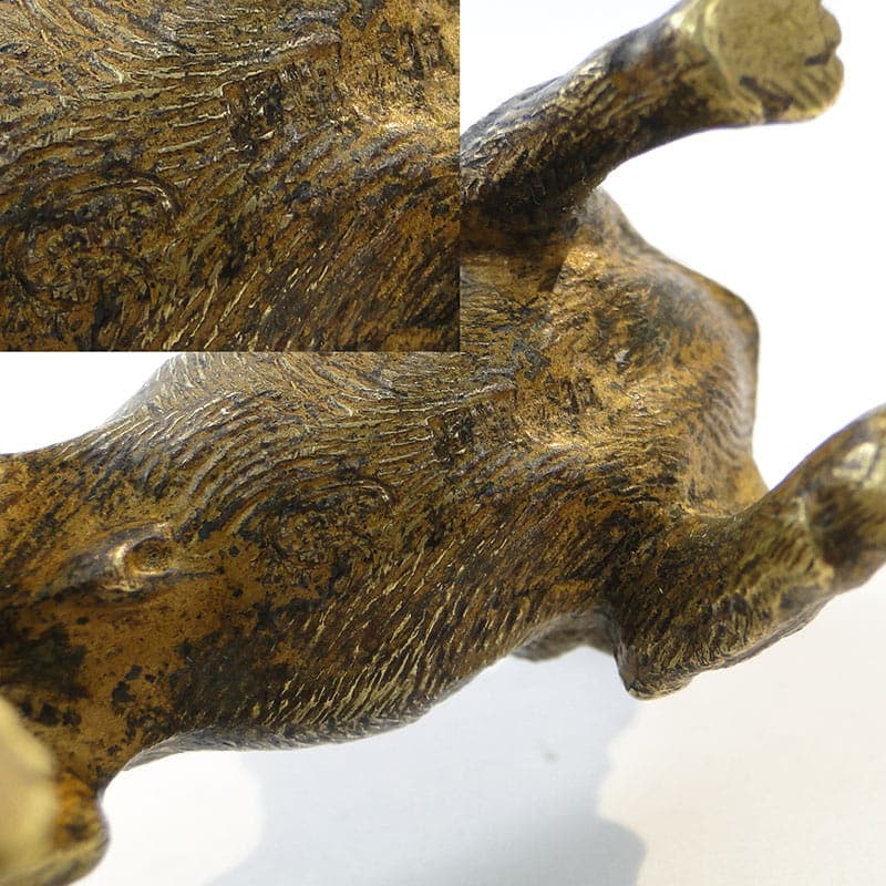 Figura buldoga, miniatura z brązu, Austria ok 1900. - 175585