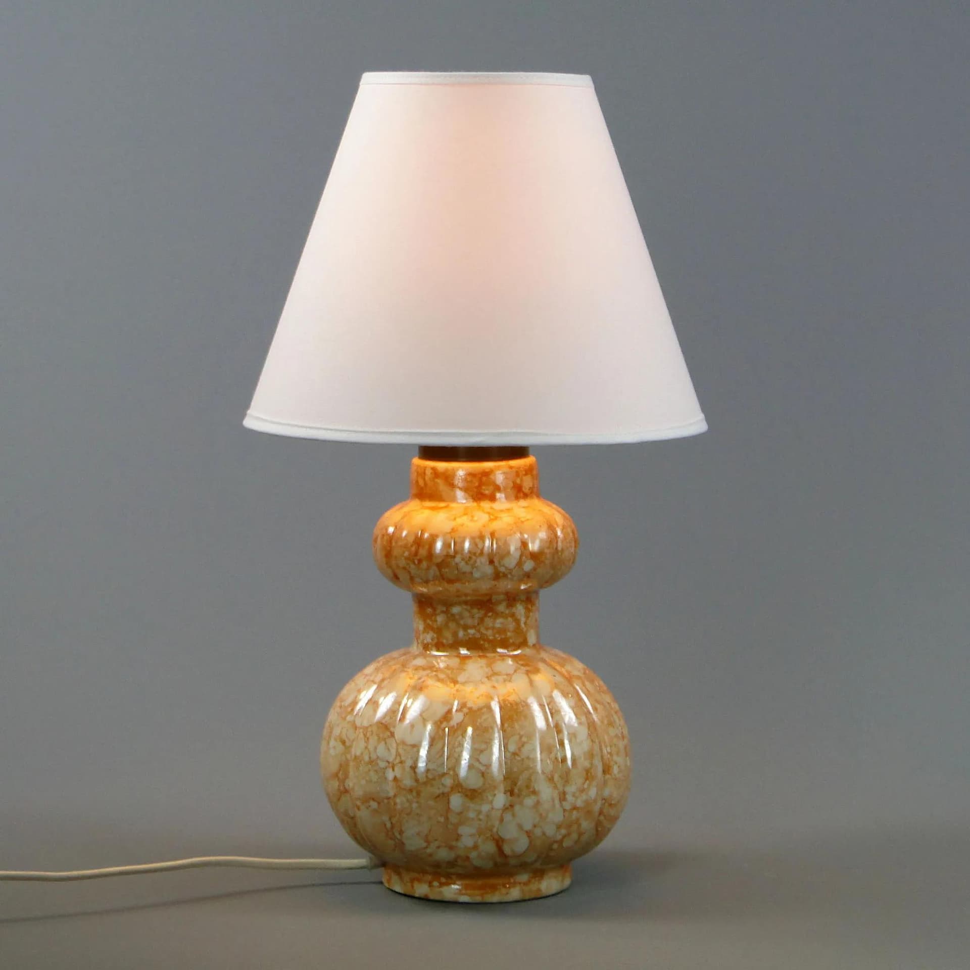 Lampa stołowa, multikolor, porcelana, Polska, lata 60. - 11863