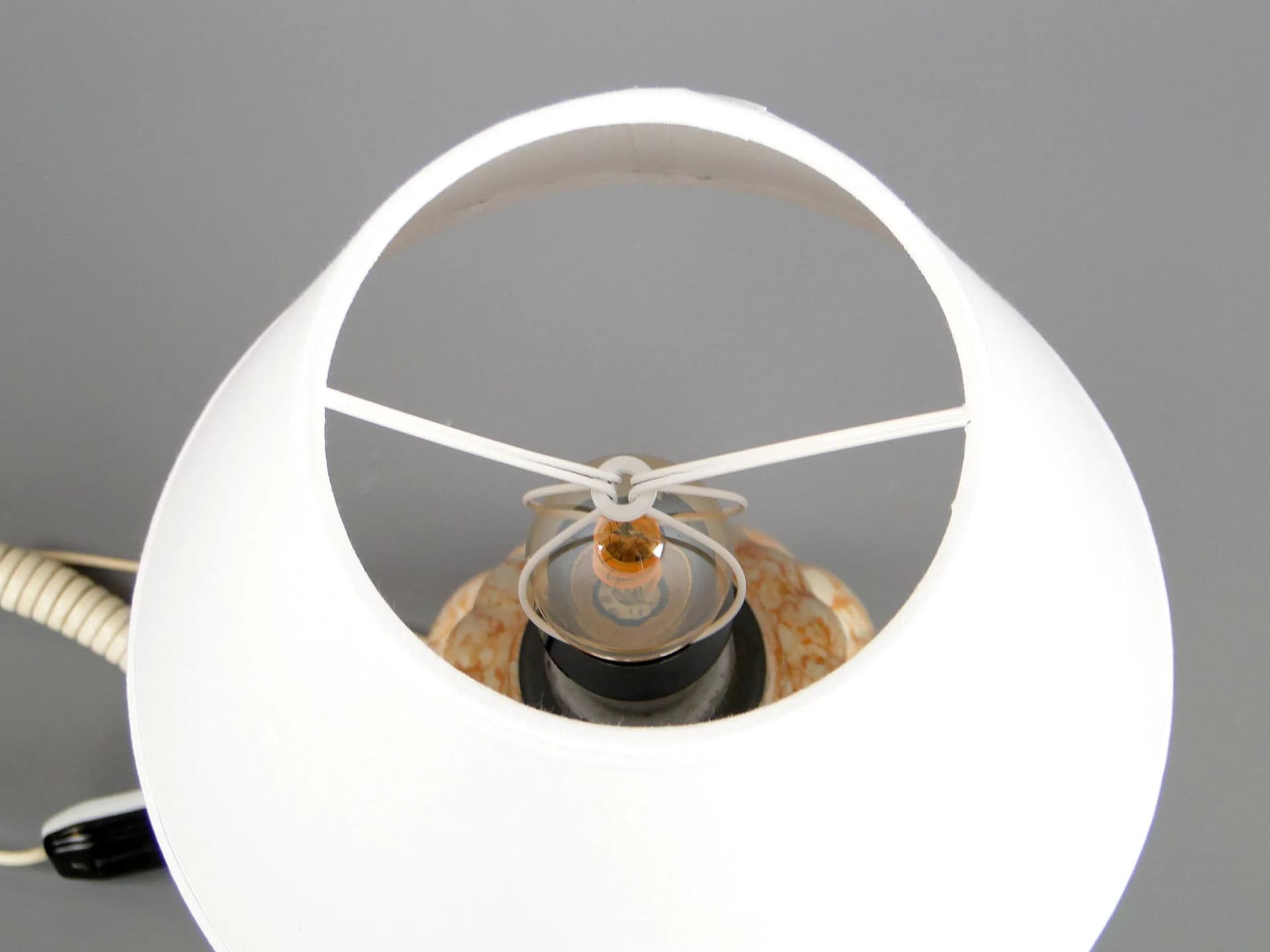 Lampa stołowa, multikolor, porcelana, Polska, lata 60. - 11858