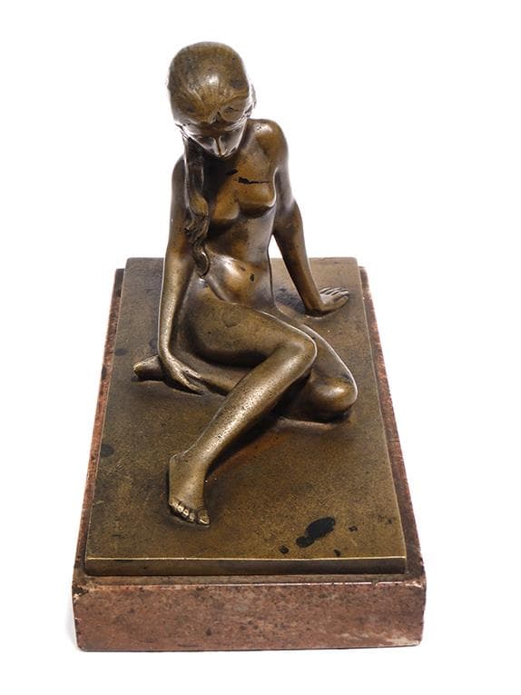 Figura kobiety, akt z brązu lata 20. - 175882