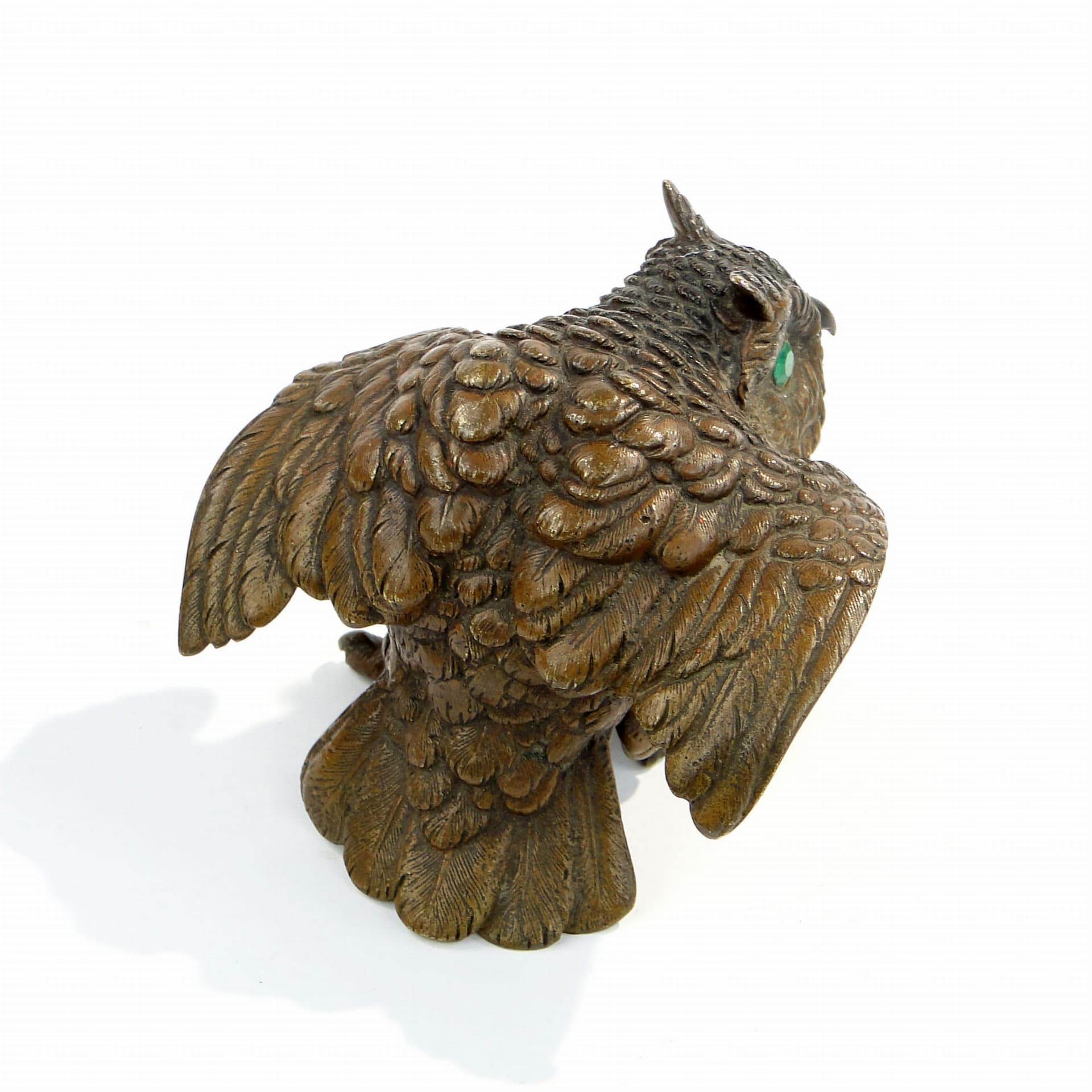 Figura sowy, miniaturowy brąz wiedeński ok 1900 r - 175895