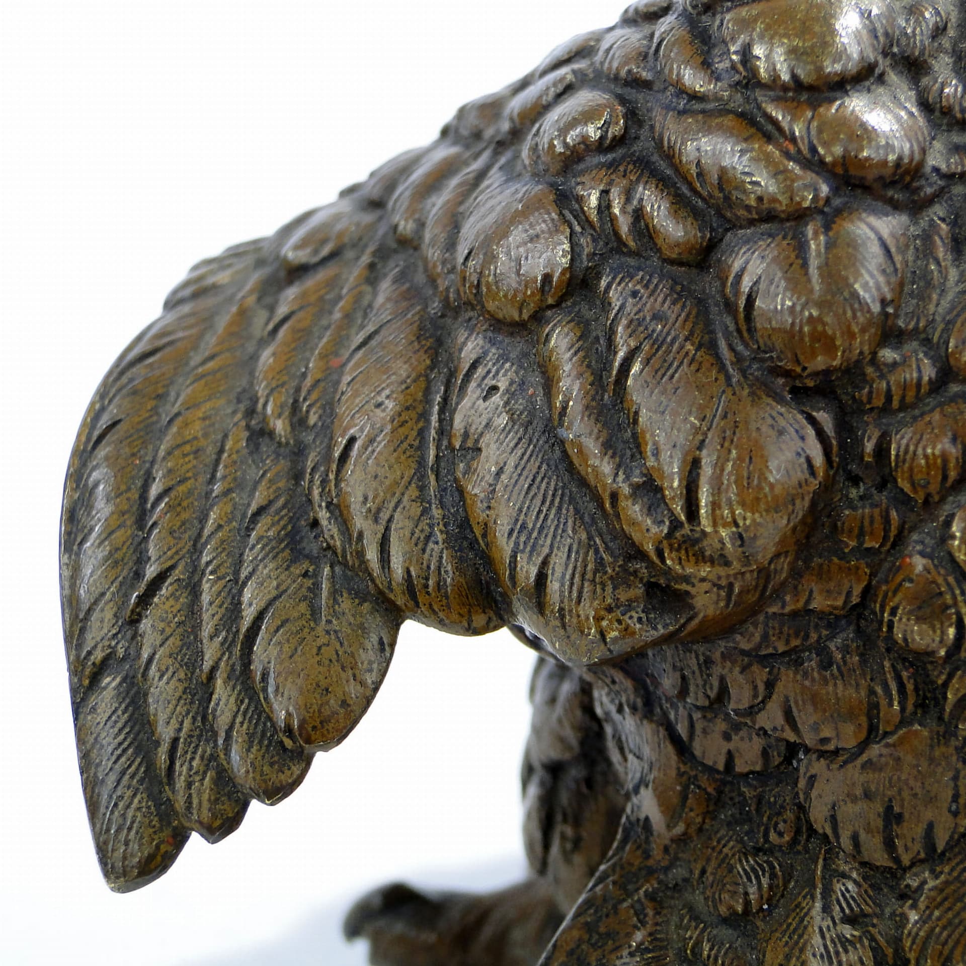 Figura sowy, miniaturowy brąz wiedeński ok 1900 r - 175888