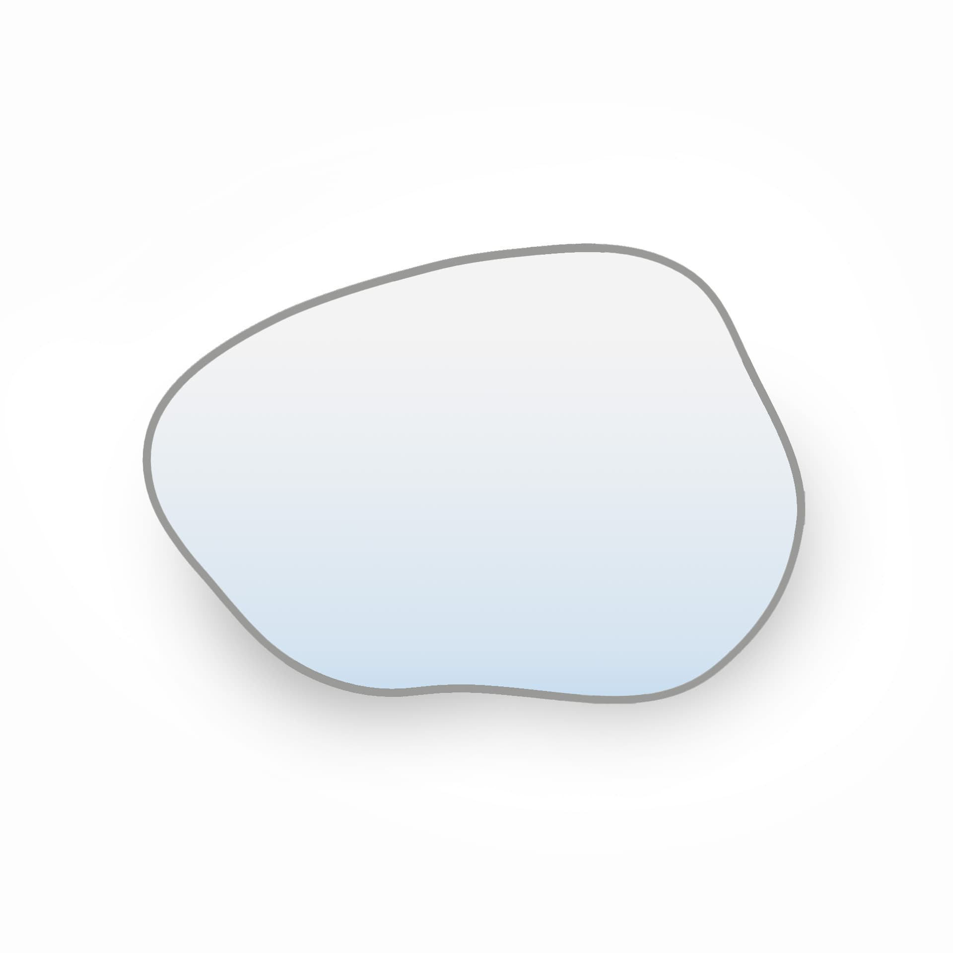 Irregular Mirror Contorno I, 80x57 cm, silver, Baltica