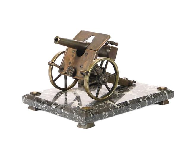 Model armaty polowej z brazu, początek XX w - WYMIARY