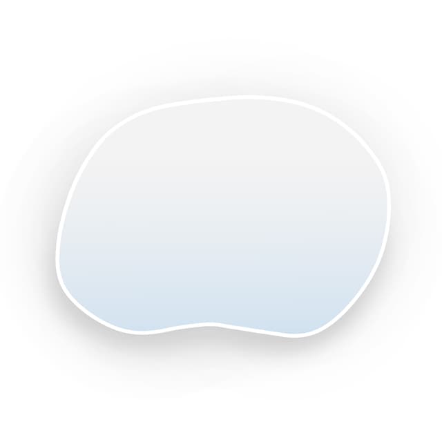 Irregular mirror Contorno II 70x50 cm, white, Baltica - DIMENSION