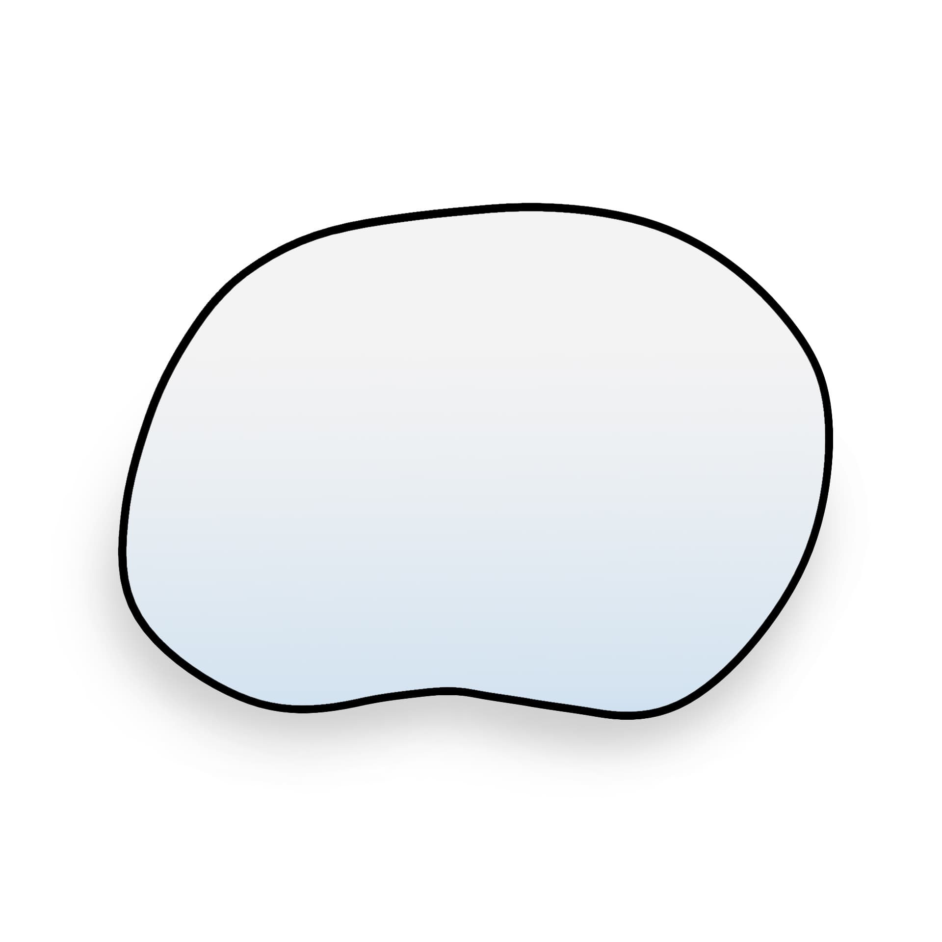 Irregular mirror Contorno II 70x50 cm, black, Baltica