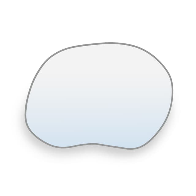 Irregular mirror Contorno II 70x50 cm, silver, Baltica - DIMENSION