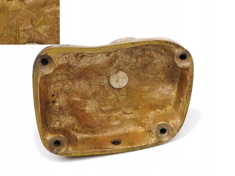 Przycisk z jamnikiem, brąz wiedeński XIX w Bergman - 175930