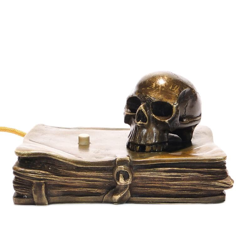 Przycisk do dzwonka z czaszką brąz wiedeński XIX w