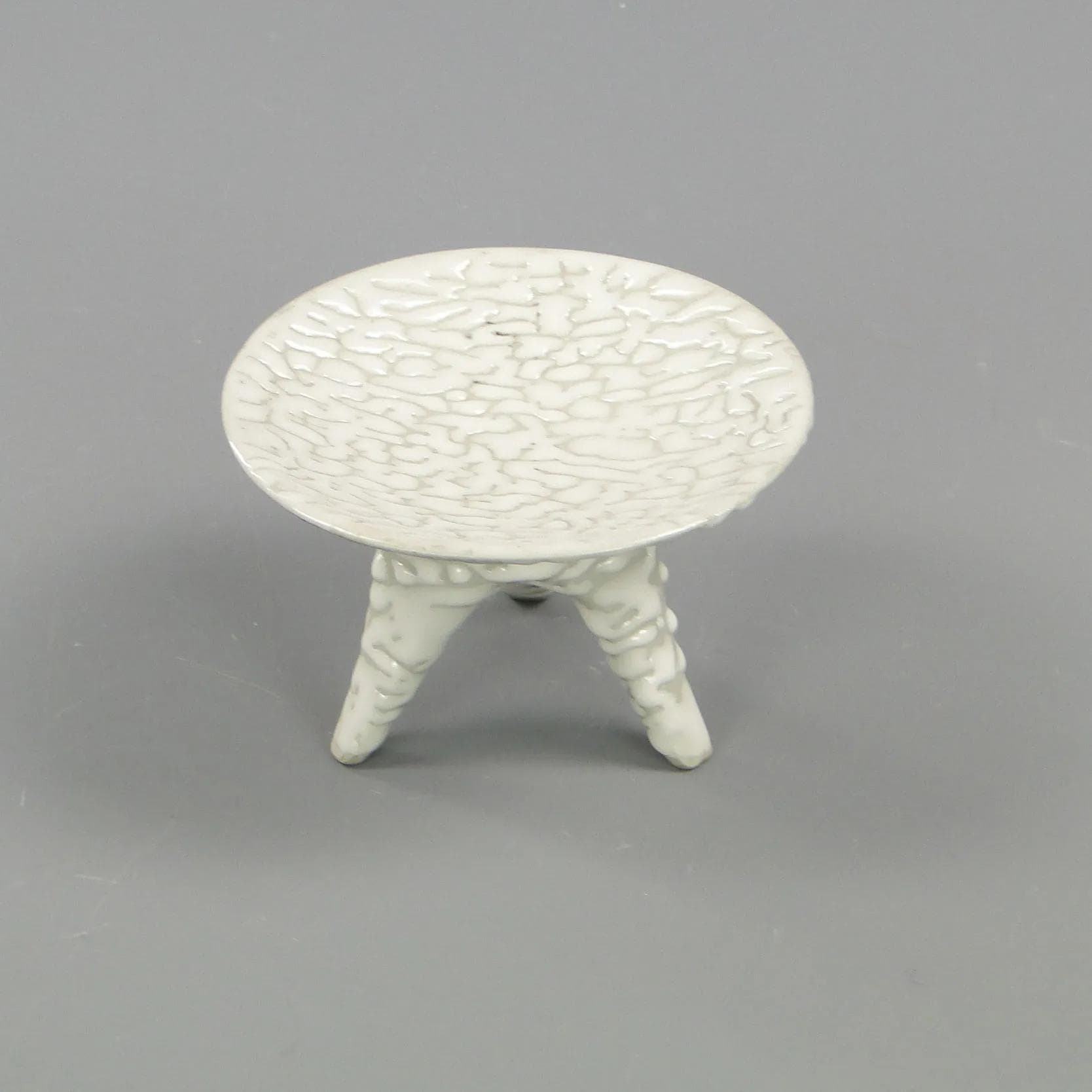 Bowl, ivory white ceramic, by W. Gołajewska, Poland, 1960s - 12027