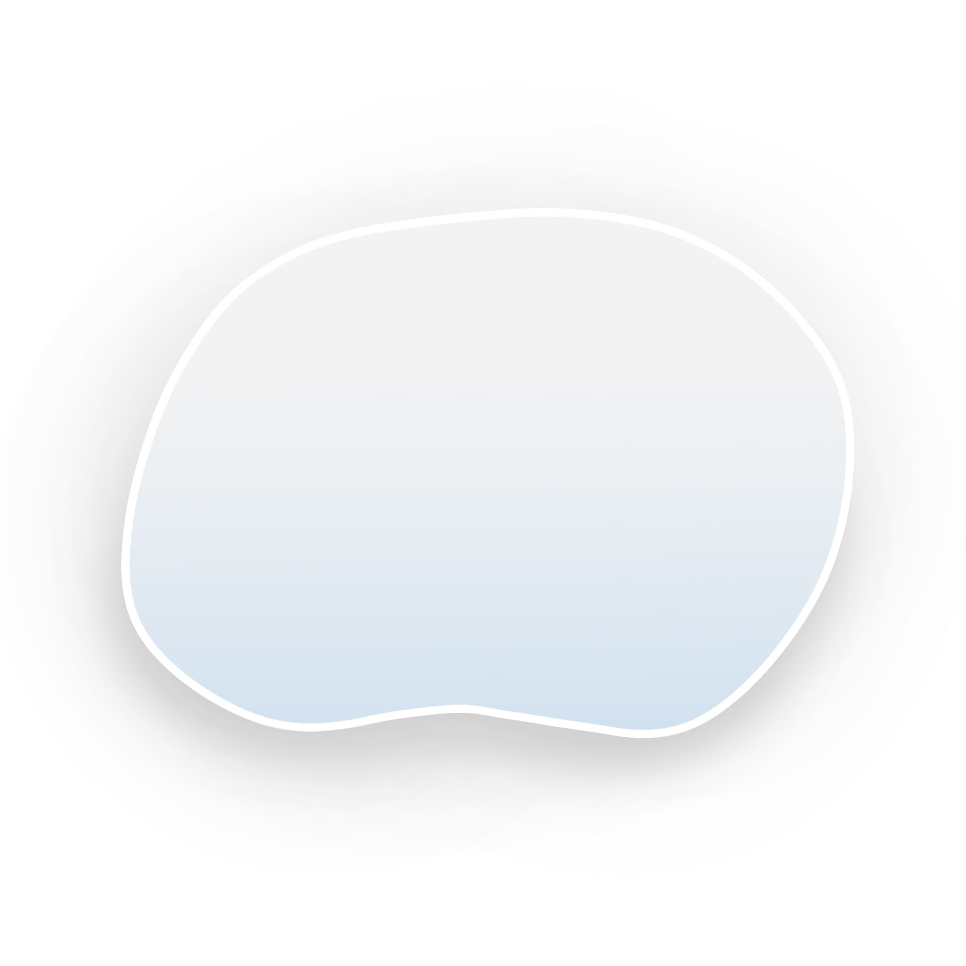 Irregular mirror Contorno II 100x70 cm, white, Baltica