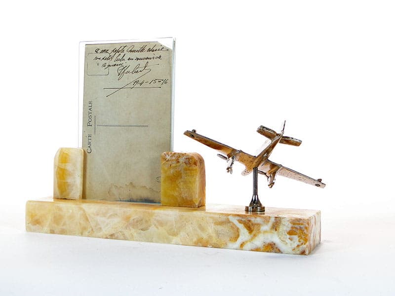 Ramka na zdjecie z modelem samolotu w stylu Art deco, lata 20. - 175948