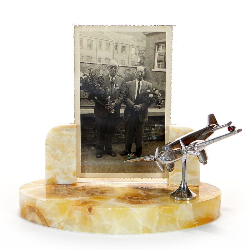 Ramka na zdjecie z modelem samolotu w stylu Art deco, lata 20. - 175961