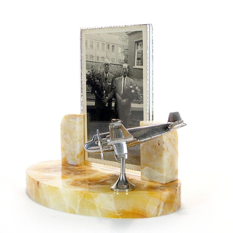 Ramka na zdjecie z modelem samolotu w stylu Art deco, lata 20. - 175957