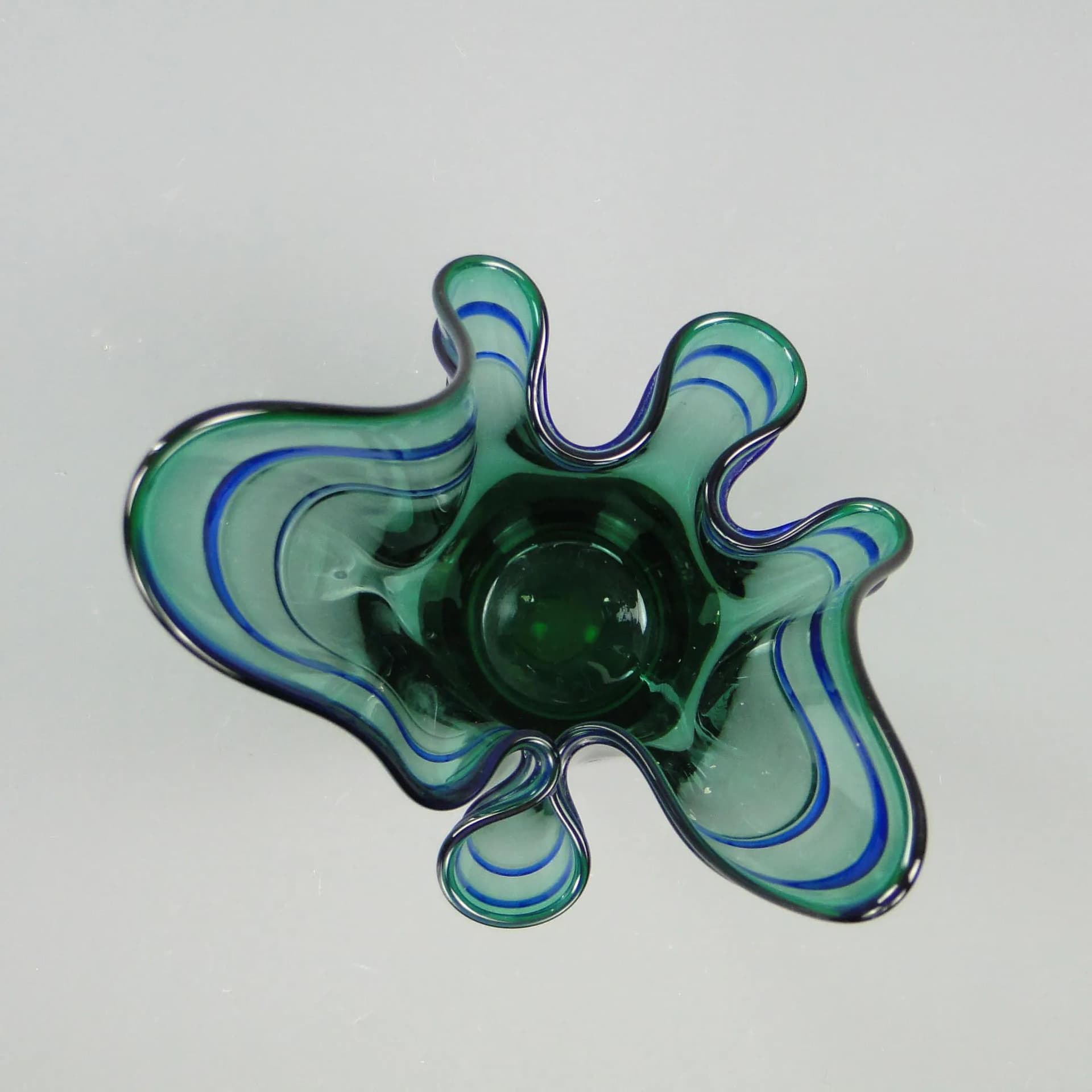 Wazon Chusta, zielony, szkło, proj. Z. Horbowy, Polska, lata 70. - 12020