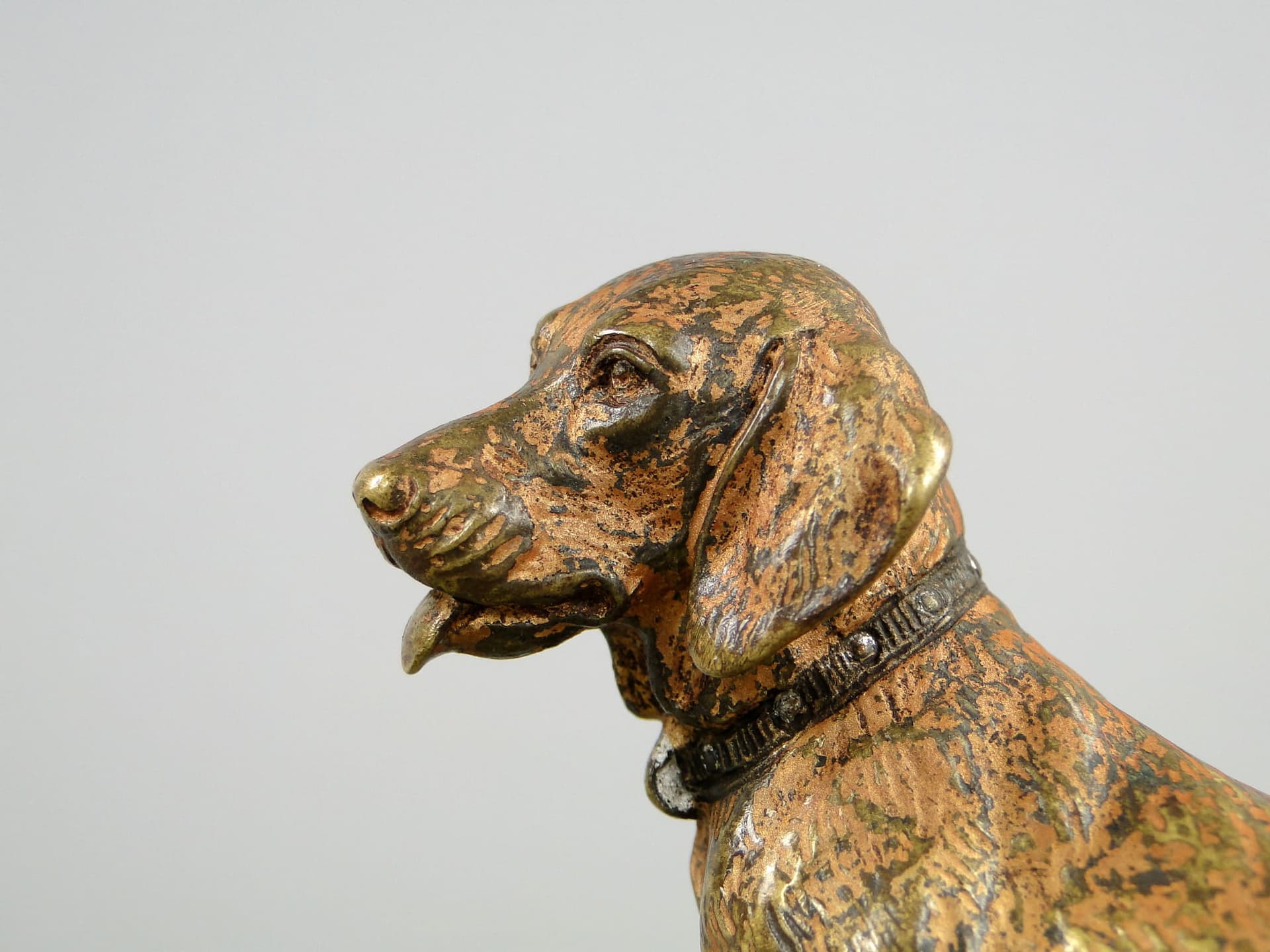 Wizytownik Art Nouveau, onyks zielony, brąz brązowy, Austria, początek XX w. - 175973