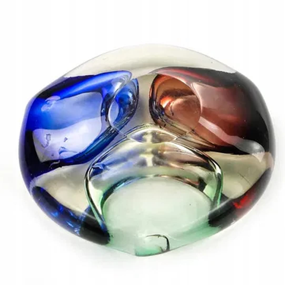 Przybornik postmodernizm, szkło wielokolorowe, Bohemia, Czechosłowacja, lata 60. - 175982