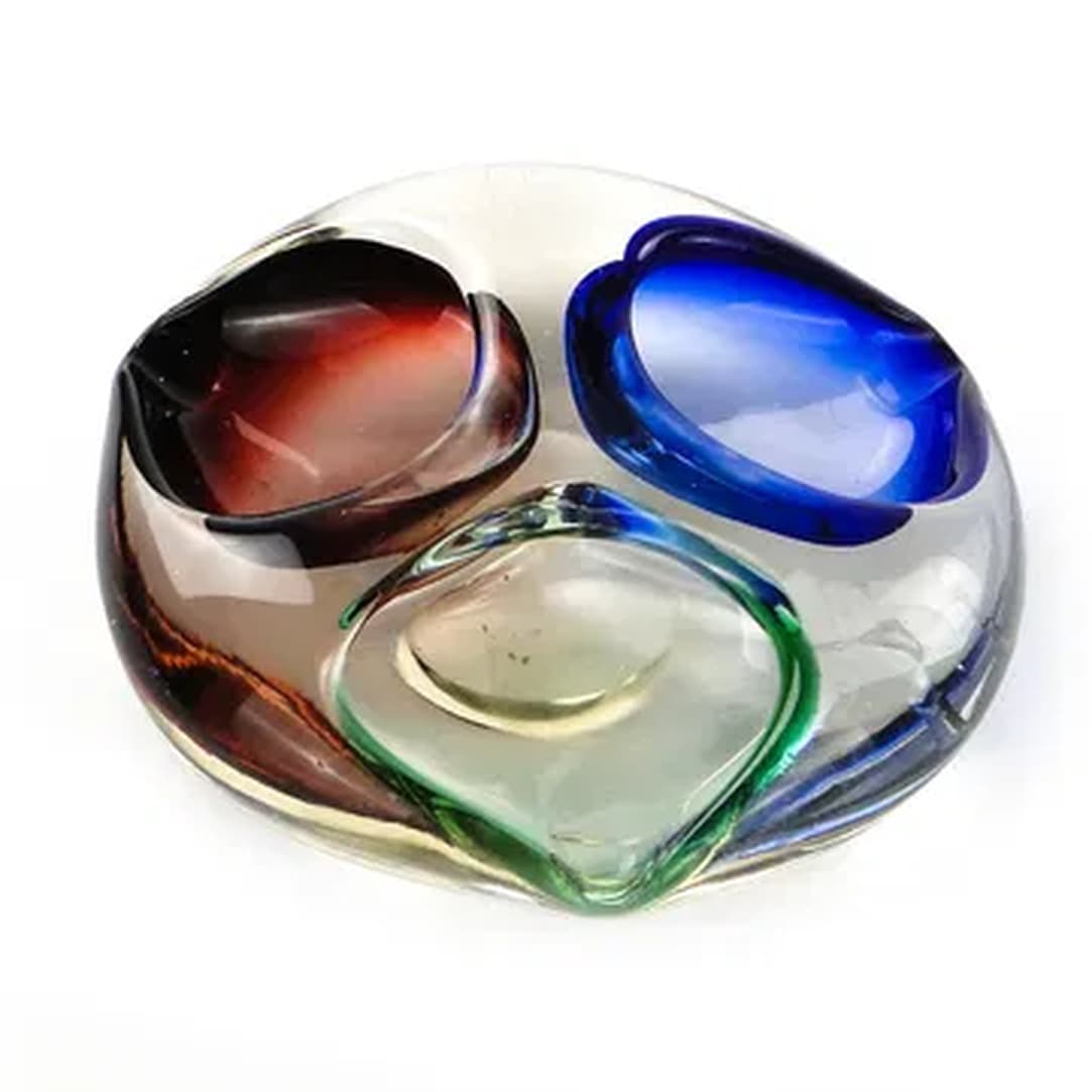 Przybornik postmodernizm, szkło wielokolorowe, Bohemia, Czechosłowacja, lata 60. - 175980