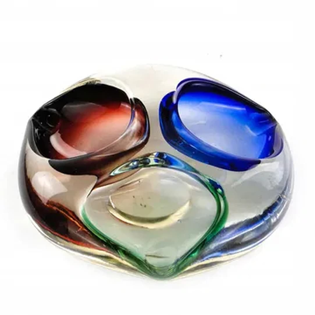 Przybornik postmodernizm, szkło wielokolorowe, Bohemia, Czechosłowacja, lata 60. - 175984