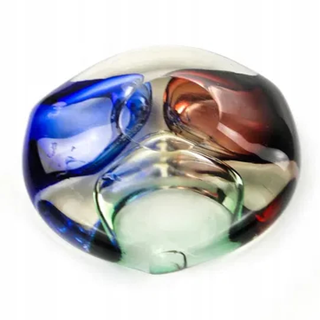 Przybornik postmodernizm, szkło wielokolorowe, Bohemia, Czechosłowacja, lata 60. - 175981