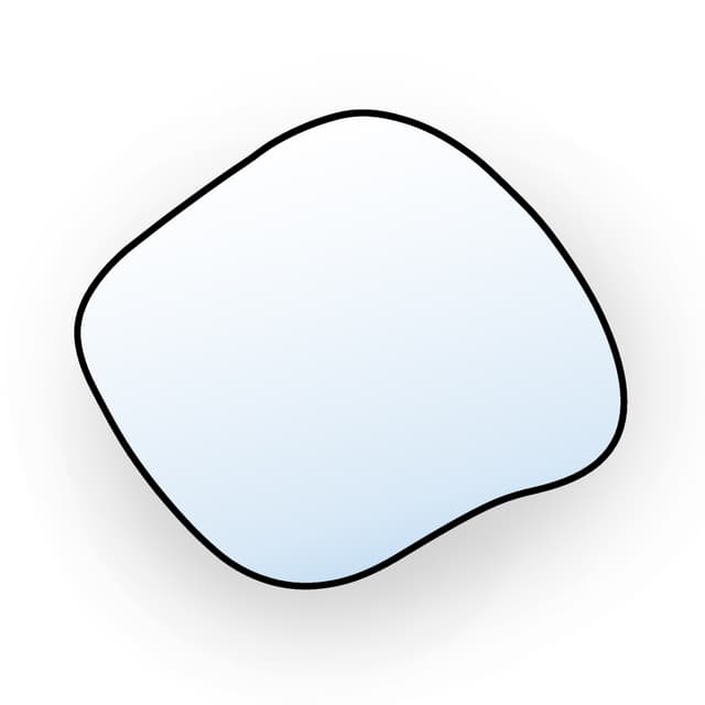 Irregular mirror Contorno III 80x70 cm, black, Baltica - DIMENSION