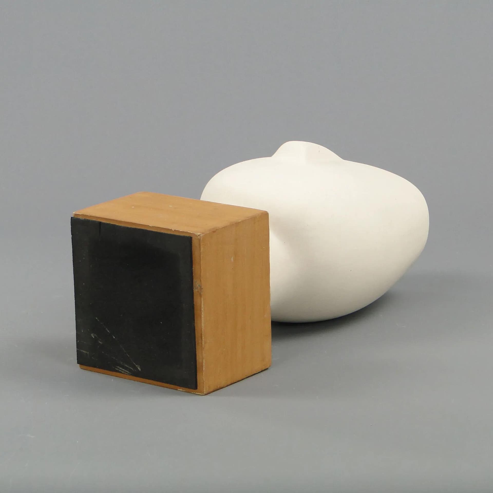 Rzeźba głowa, biała, ceramika, Ikea, Szwecja, lata 80. - 11996