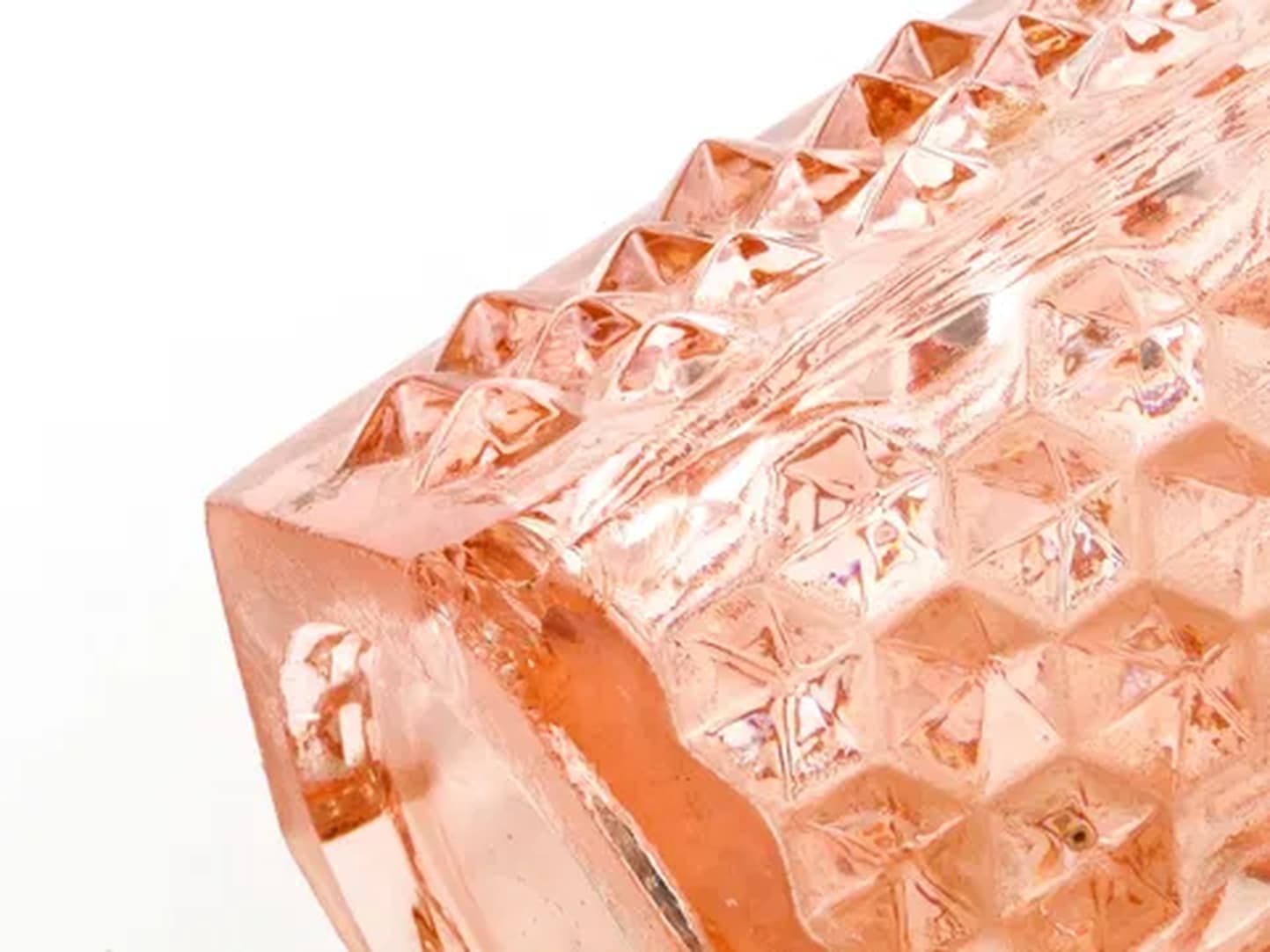 Wazon Ćwieki, modernizm, szkło rozalinowe, Ząbkowice, Polska, lata 70. - 176122