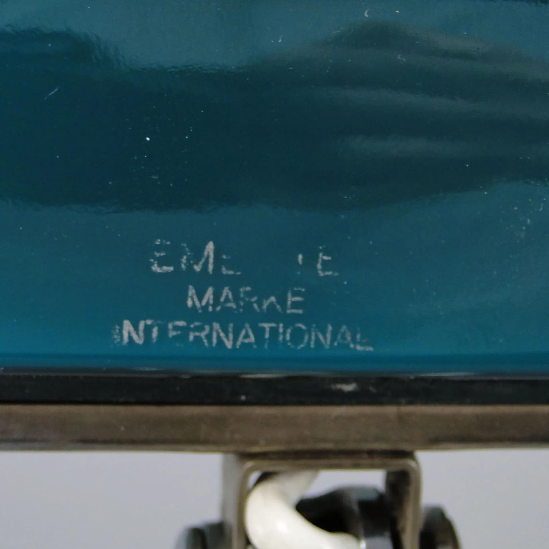 Zielona secesyjna lampa gabinetowa z chromowanego mosiądzu i szkła warstwowego, dla Casinos Austria, Austria, lata 20. - 11979