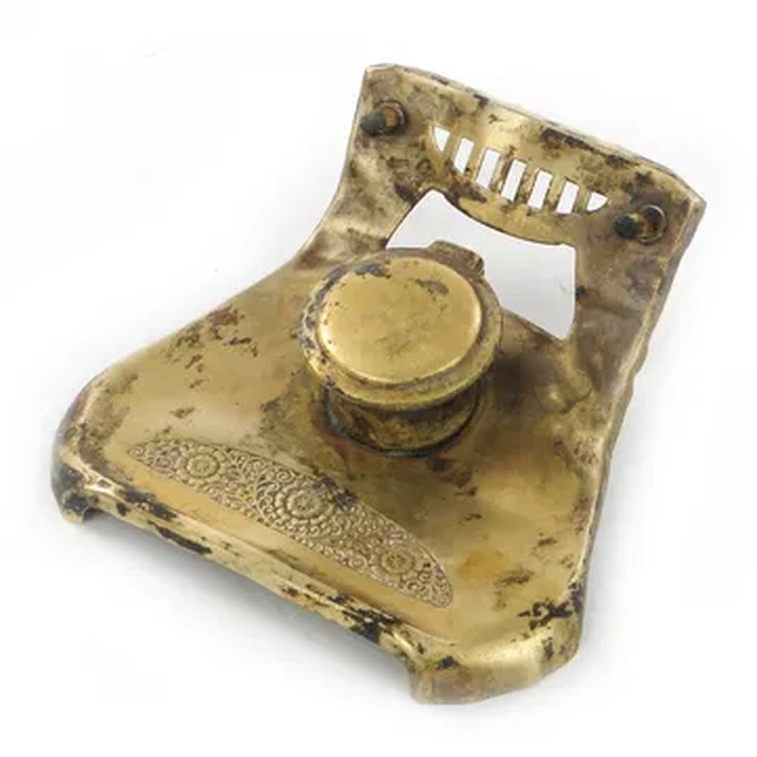 Kałamarz, Art Nouveau, mosiądz, Francja, początek XX w.