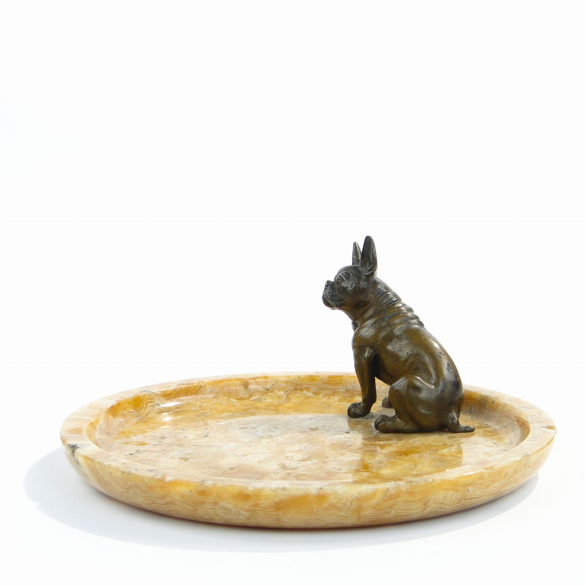 Wizytownik Art Nouveau, onyks pomarańczowy, brąz, Austria, początek XX w. - 176525